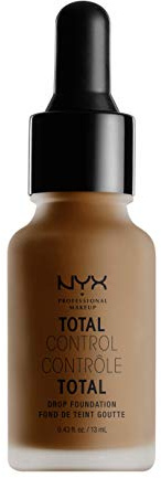NYX Professional Makeup Total Control Drop Foundation, Precise Dosage, Buildable Coverage, Long Lasting, Vegan Formula, Matte Finish, Shade: Deep Cool