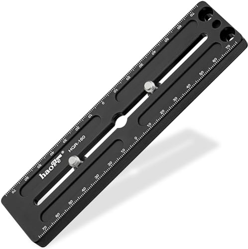 Haoge HQR-160 160mm Multi-Purpose Long Quick Release Extender Rail Sliding Plate for Camera Tripod Ballhead Clamp fit RRS Benro Arca Swiss Sunwayfoto