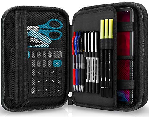 Zannaki Trousse de Rangement de Grande capacité pour marqueurs, stylos, Crayons, Papeterie, Outils d'art et Croquis, boîte de Rangement pour Bullet Journal, collège, lycée, Bureau, étudiante, Fille,
