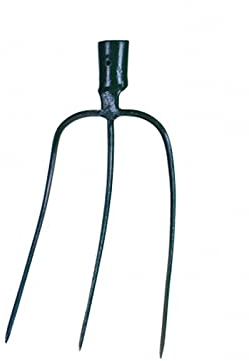 TOP TOOLS Dunggabel Mistgabel Heugabel Spatengabel Forke Gabel 3 Zinken Runde Dülle