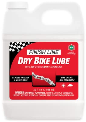 Finish Line Dry Bike Lubricant with Teflon Squeeze Bottle, 1 qt