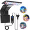 VSSHE Aquarium Beleuchtung, 3 Farben Aquarium LED Beleuchtung Aquarium Licht 220V Beleuchtung für Aquarien für Wasserpflanzen und Fische Schwarz