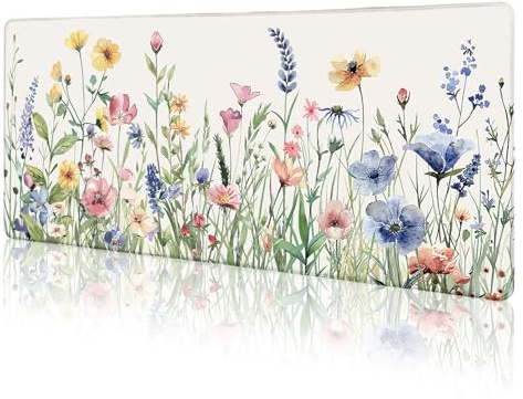 LIMKRIAN Blommusmatta Stor Skrivbordsmatta för tangentbord och mus, 80 x 30 cm