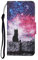 Draamvol for Motorola MOTO E14 Case Wallet Shockproof PU Leather Flip Kickstand Bumper Magnetic Closure Soft TPU Inner Phone Cover for MOTO E14 Phone Case with Card Holder, Sky Cat