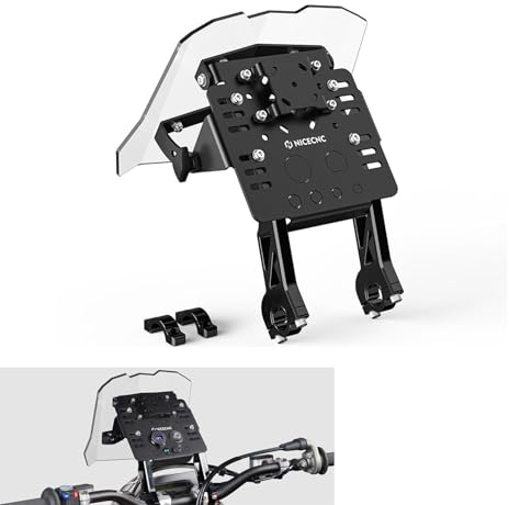 NICECNC GPS Mount Bracket Kit, Mini Fairing Aluminum Accessories,Black