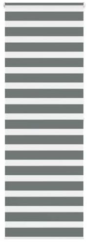 vidaXL Zebrarollo Dunkelgrau 85x200 cm Stoffbreite 80,9 cm Polyester, Zebra-Rollo, Doppelrollo, Zebra-Jalousie für Fenster, Doppelrollo, Zebra-Rollo