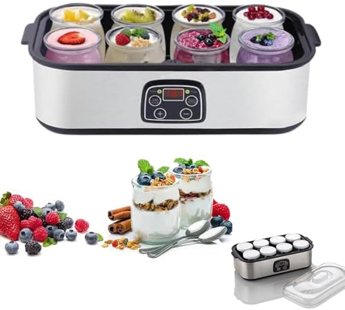 Automatic Yogurt Maker,1.4L Yogurt Maker Machine,Multi-Function Electric Yogurt Machine,Adjustable Temperature & Time Control for Fresh Homemade Yogurt,Yogurt Jar with 8 Lids,Health Gift (1PCS)