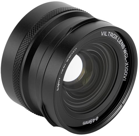 VILTROX WCL-X100VI Lente de conversión Gran Angular, 0.8X Lente Gran Angular de reconocimiento automático para Fujifilm cámaras X100VI, X100V, X100F, X100S, X100