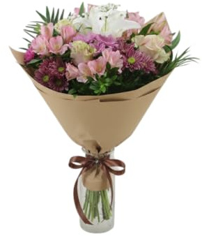 Bouquet Super Rosa Vivo | Ramo de Flores Rosas Naturales DECOALIVE
