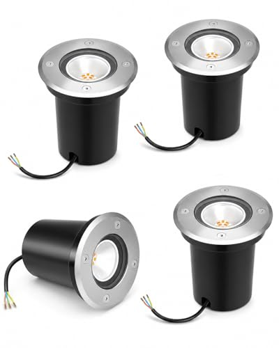Auting 4 Focos Empotrables Suelo Exterior Acero 304 IP67 GU10