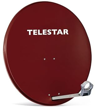 Specchio SAT Telestar, in alluminio, 60 cm – Antenna satellitare Offset Telestar, Alluminio Rosso, ý 60 cm