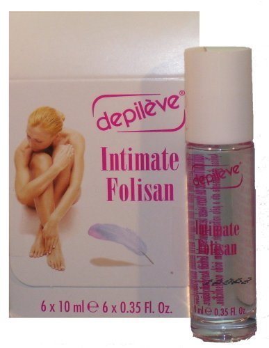 Depileve Intimate Folisan Gel Roll-On, Intimpflege, gegen Pusteln, Pickel, eingewachsene Haare, 8ml, 6 Stück