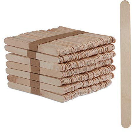 Relaxdays Set de 2000 Palitos Helado, Palos Manualidades, Café, Médico, Palillos Planos, Madera, 11,5 x 1 cm, Marrón