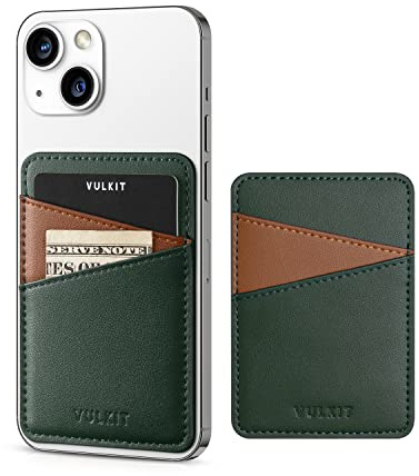 VULKIT Phone Card Holder Wallet Leather Adhesive Pocket RFID Blocking Credit Card Sleeves Stick Back of Phone Smartphones