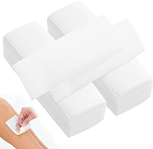 200 Stück Wachs Streifen, Vliesstreifen, Epilierer, Bikini Wachspapier für Jede Art von Depilation auf Bein, Brust, Rücken, Intimbereich & Gesicht