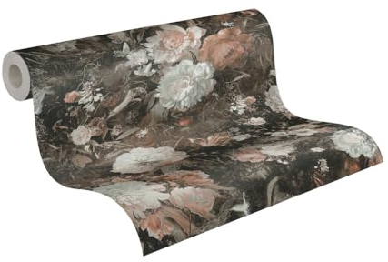 A.S. Création The BOS 388213 Papier peint intissé Motif floral Marron/blanc 10,05 x 0,53 m Fabriqué en Allemagne