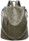 DIRRONA Damen Rucksack Beiläufig Diebstahlschutz Daypack Reise Wasserdicht Büro Geschäftsreise PU Leder Cabrio Multifunktion Große Rucksack Schultertaschen Grün