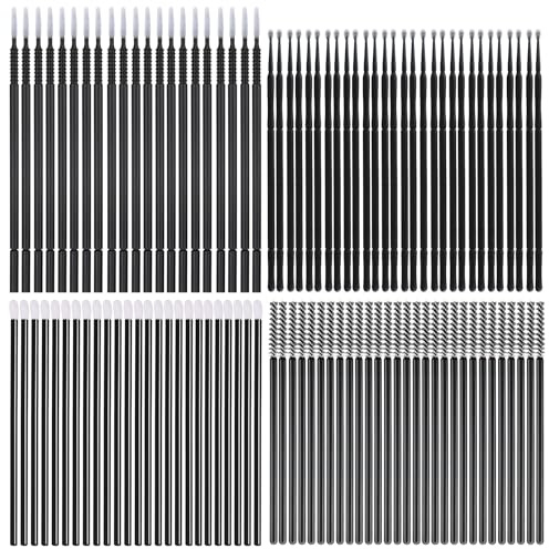 400PCS Lip Applicators Disposable Lip Wands, Lipstick Brush, Microbrushes, Micro Applicators Brushes for Eyelash Extensions Nail Polish Crafts Lip Makeup Paint Craft