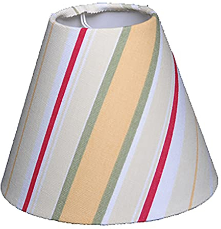 Lampenschirm Aufstecker Streifen Gelb Kronleuchter Klemmschirm