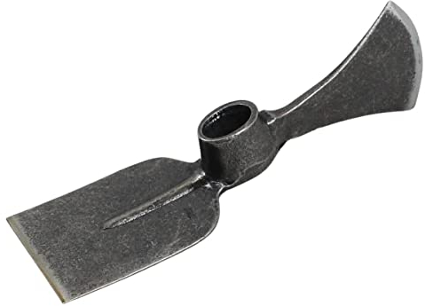 Rekord Wiedehopfhacke (gerade), zweiseitiger Kopf, Kombination aus gerader Stahl-Hacke und Stahl-Beil, Wiedehopfhaue, Gartenhacke, Ovalblatt, Doppelfunktionswerkzeug