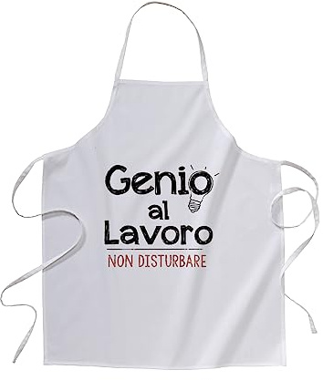 le herisson Grembiule stampato Attenzione genio a lavoro Divertente Idea Regalo Grembiuli Simpatici Con Stampa