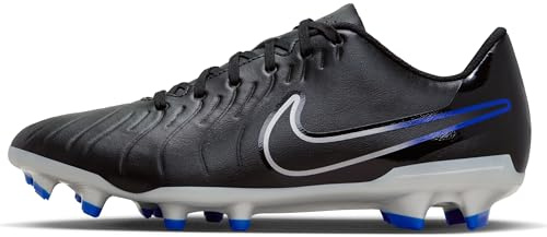 Nike Tiempo Legend 10 Club Multi-Ground Low-Top Soccer Cleats (DV4344-040, BLACK/CHROME-HYPER ROYAL) Size 5.5
