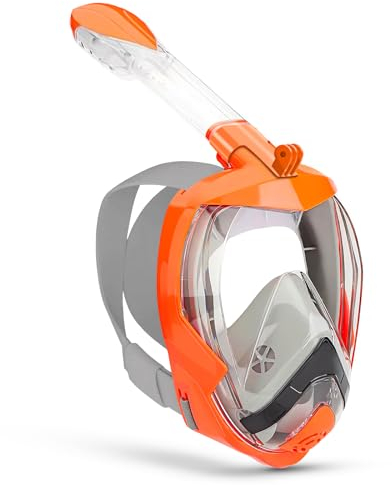 Ledeak Tauchmaske Schnorchelmaske Vollmaske, 180° Breites Sichtfeld Schnorchelmaske Erwachsene Kinder, Faltbare Snorkeling Mask Antibeschlag und Lecksicherung Tauchmaske Vollgesichtsmaske