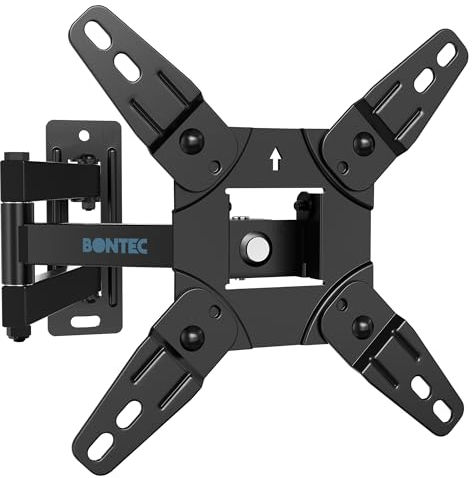 BONTEC Soporte TV Pared Inclinable y Giratorio para 13-42 Pulgadas, VESA 200x200 mm, Brazo Extensible, Soporte Pared TV 32/43 Pulgadas, hasta 25 kg, para LED LCD OLED Monitor