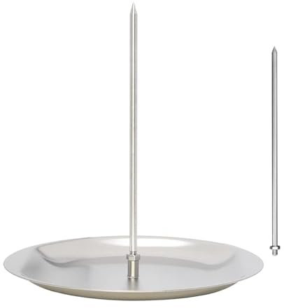 Wizoowip Al Pastor Skewers Tacos Edelstahl-Grillspießhalter, vertikaler Shawarma-Ständer, einfach zu installierende Pfanne für Kebabs, feuchtigkeitsspeichernder Grill Silber