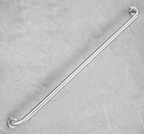 Poignée d'appui de salle de bain en acier inoxydable de 80 cm - Poignées de sécurité pour personnes âgées - Poignée d'appui pour sortie de baignoire - Poignée murale pour cabine de douche ou marches