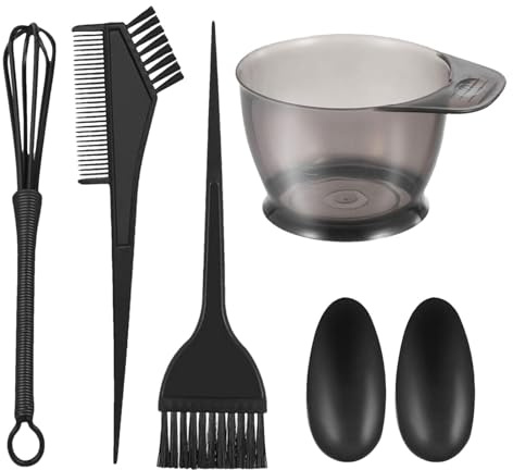 Kit di tinture per capelli per uso domestico, kit professionale per la colorazione dei capelli, kit di candeggina per la colorazione dei capelli, kit da 5 pezzi con copriorecchie, pennello per