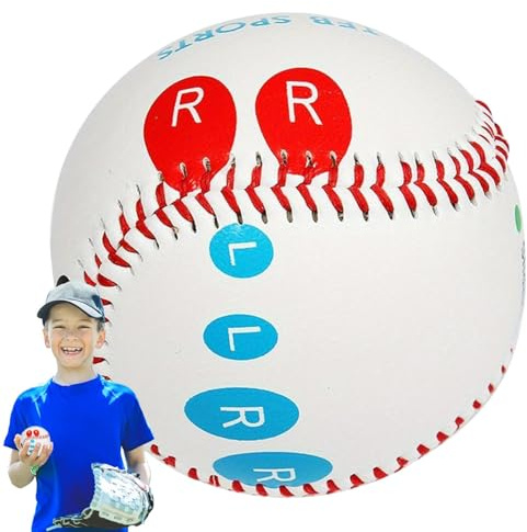 Anulely Equipo de entrenamiento de béisbol de 9 pulgadas, equipo de entrenamiento de béisbol de 9 pulgadas, béisbol con marcas de colocación de dedos codificadas por colores para aumentar la velocidad