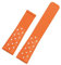 DKWOIS 22 mm weiches Gummi-Silikon-Armband, kompatibel mit TAG HEUER-Armband MONACO CARRERA FORMEL 1, Uhrenarmband mit Faltschließe(Orange no buckle)