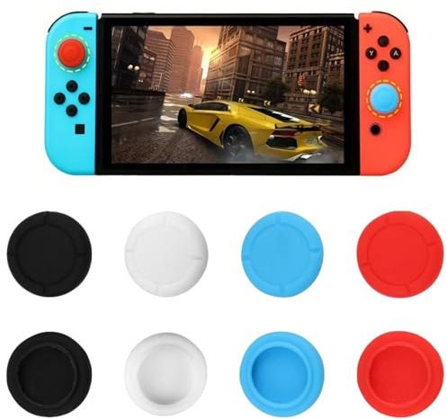 8PCS Replacement Joystick Covers for Nintendo Switch Oled Switch Switch Lite,Comfortable Joystick Covers for Gaming,Durable and Easy to Install Thumb Caps Grips, Joystick Replacement Caps