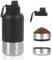 Trinkflasche Hunde für Unterwegs, Hunde Trinkflasche, Wasserflasche Futternapf Hund - 950ml Isolierflasche aus Edelstahl, Hundeflasche mit Futterbehälter, Napf, Hund, Wandern, Reisen, BPA-Frei