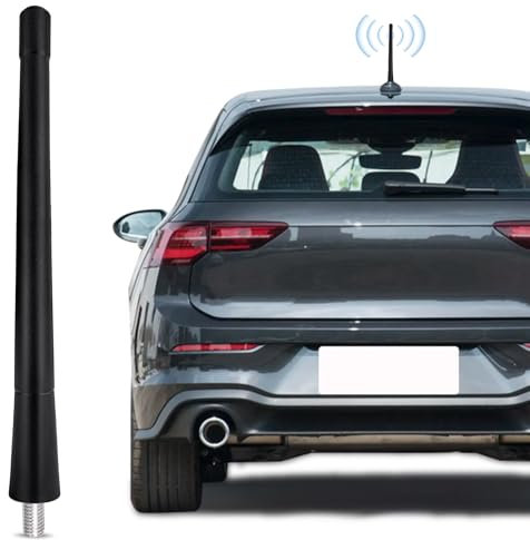Nelawya Antenna Auto Radio 18cm Corto da Tetto | Ricezione Universale FM/AM/DAB | Antenna di Sostituzione Elegante con 3 Viti | Compatibile con la Maggior Parte dei Veicoli​