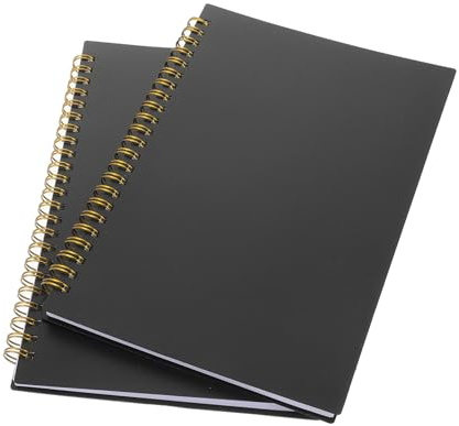 Uonlytech 2piezas Libro de Cuentas de Contabilidad de Registro para Pequeñas Empresas Libro de Espiral Cuadriculado de Páginas para Seguimiento de Inventario y Gastos Diarios