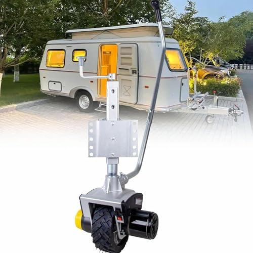 ylpddmm Ruota di Supporto per rimorchio, Puleggia Tenditrice Elettrica Rimorchio,Spostamento del Rimorchio, Cric di Rimorchio 12V/550W, Barca di Rimorchio di Manovra del Trasloco