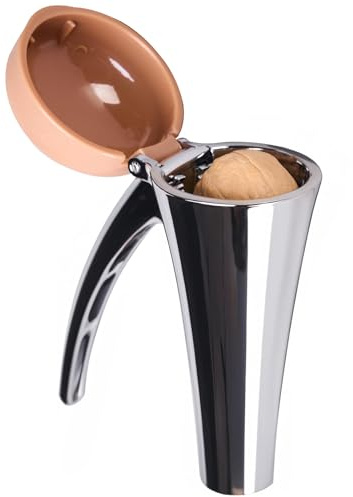 CHARMNAIL Schiaccianoci Resistente e Taglia Castagne a Croce, Taglia Castagne con Leva Lunga e Coperchio Antischizzi per Noci, Nocciole, Castagne, Utilizzo a Una Mano, Design da Regalo