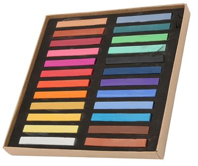 Qcwwy Pastels d'artiste, Craies Pastel Douces, Couleurs Vives pour les Croquis, Parfaits pour les étudiants et les Professionnels (24 couleurs)