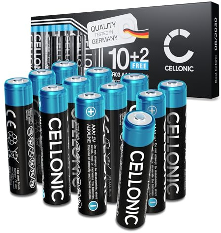 CELLONIC AAA Alcalina Batterie Pile per telecomandi, giocattoli - 12x