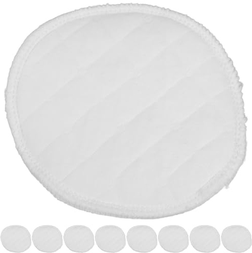 HEALEEP Disques de Coton Réutilisables pour Allaitement, Coussins D'allaitement Lavables 12 Couches, Lot de 10 Pièces Blancs, Confortables pour Maternité et Grossesse