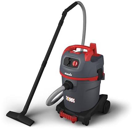 starmix uClean ADL-1432 EHP – Industriesauger Staubklasse L, Gerätesteckdose, M-Filter, Drehzahlregelung – 1400 W, 32 L Nass-/Trockensauger mit vielfältigem Zubehör & top Performance | Made in Germany