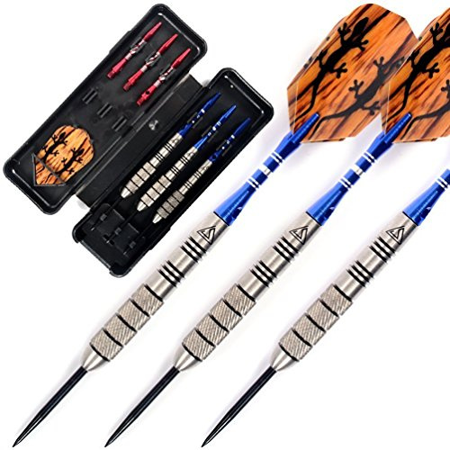 CUESOUL 95% Tungsten 26 Grams Tungsten Steel Tip Darts Set -26 Grams Tungsten Barrel (CSTSTD028-26)