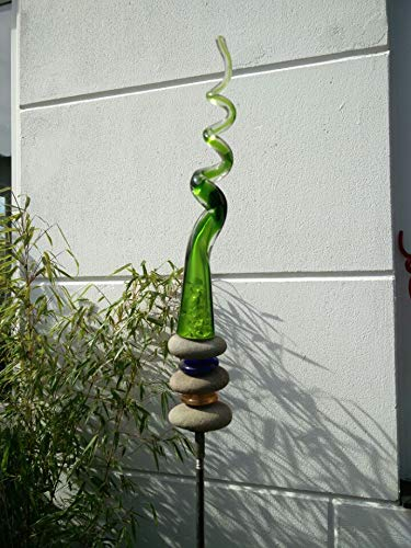 Zen Man spina da giardino in vetro effetto ruggine decorazione vetro ruggine giardino spina verde 140 x 5 cm 101564