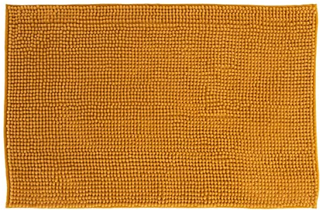 Badematte 50x80cm colorama gelb - Chenille Teppich, senfgelb, Polyester, Abmessungen 80,5x50 cm - 5 five simply smart