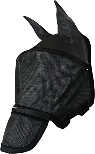 Horses, Maschera Cavallo Antimosche, Maglie Fini con Orecchie in Tessuto Forato per Protezione da Mosche e Moscerini, Concepita per la Protezione Ottimale del Cavallo