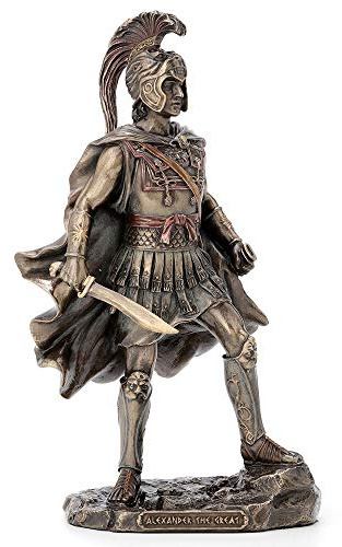 Veronese Design 9.75 Inch Alexander The Great Greek Roman Warrior Historical Antique Bronze Finish Statue Figurine Sculpture