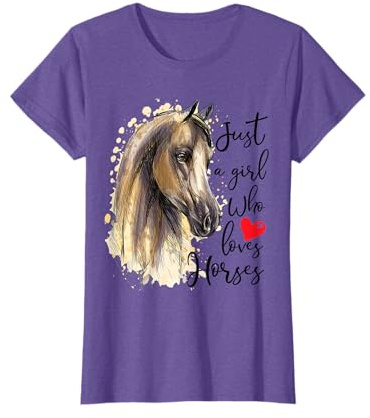 Just A Girl Who Loves Horses, Horse Women Riding T-Shirt