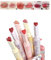 Domality 6 Teiliges Blumengelee Lippenstift Set, 6 Farben Glänzender Feuchtigkeitsspendender Lipgloss, Spiegeleffekt für Vollere Lippen